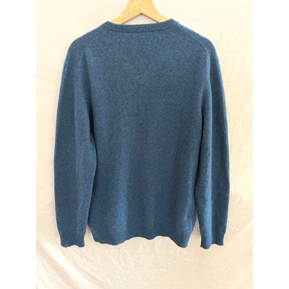 Club Room V-Neck Sweater Womens Blue 100% Cashmere Luxury Knit Medium - Picture 2 of 5
